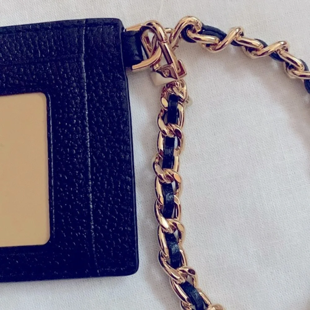 New- Micheal Kors key & card holder with attached chain